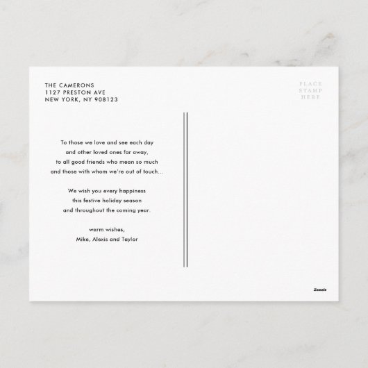 Red Typography Photo Collage Happy Hanukkah Feestdagenkaart (Achterkant)