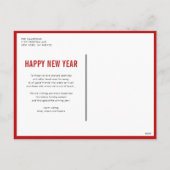 Red Typography Photo Collage Happy Nieuwjaar Feestdagenkaart (Achterkant)