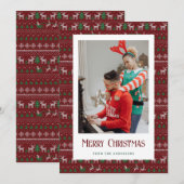 Red Ugly kerstSweater Feestdagenkaart (Voorkant / Achterkant)