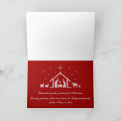 Red Ugly kerstSweater Happy Birthday Jesus Feestdagen Kaart (Binnen)