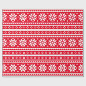 Red Ugly kerstSweater Holiday wrappapier Cadeaupapier (Vlak)