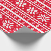 Red Ugly kerstSweater Holiday wrappapier Cadeaupapier (Hoek)