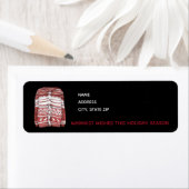 Red Ugly Sweater/Warm Wishes/kerstontwerp Etiket (Insitu)