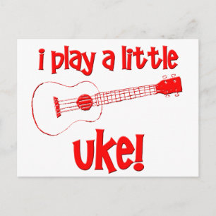 Red Ukulele Briefkaart