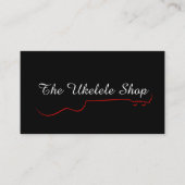 Red Ukulele Contour Visitekaartje (Voorkant)