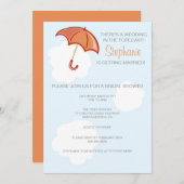 Red Umbrella Bridal Shower Kaart (Voorkant / Achterkant)