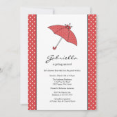 Red Umbrella Bridal Shower Kaart (Voorkant)