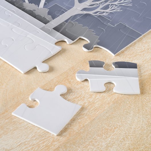 Red umbrella in Parijs paar Valentijnse  Legpuzzel (Zijkant)