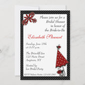 Red Umbrella Ladybugs Shower Kaart (Voorkant)