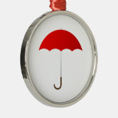 Red Umbrella Metalen Ornament (Rechts)