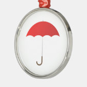 Red Umbrella Metalen Ornament (Links)