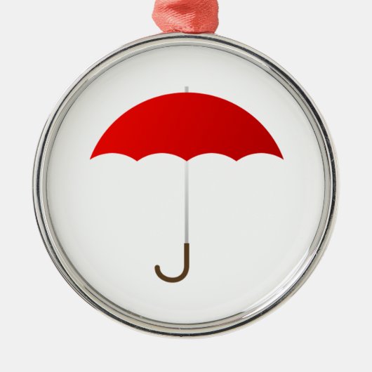 Red Umbrella Metalen Ornament (Voorkant)