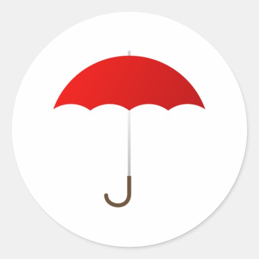 Red Umbrella Ronde Sticker (Voorkant)