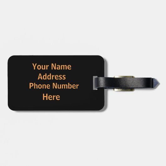 Red Umbrella Tree gepersonaliseerd Bagagelabel (Achterkant horizontaal)