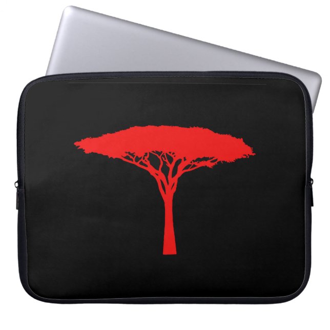 Red Umbrella Tree Laptop Sleeve (Voorkant)