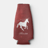 Red Unicorn Aangepaste flessenkoeler Flesjeskoeler (Voorkant)
