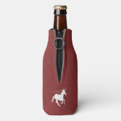 Red Unicorn Aangepaste flessenkoeler Flesjeskoeler (Fles Achterkant)
