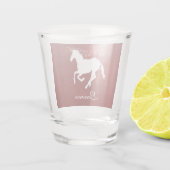 Red Unicorn - Gepersonaliseerd schaakglas Shot Glas (Achterkant)