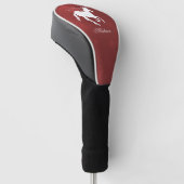 Red Unicorn Personalized Golf Head Hoesje Golfheadcover (Schuin)