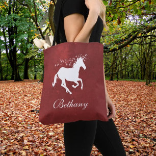 Red Unicorn persoonlijke Canvas tas