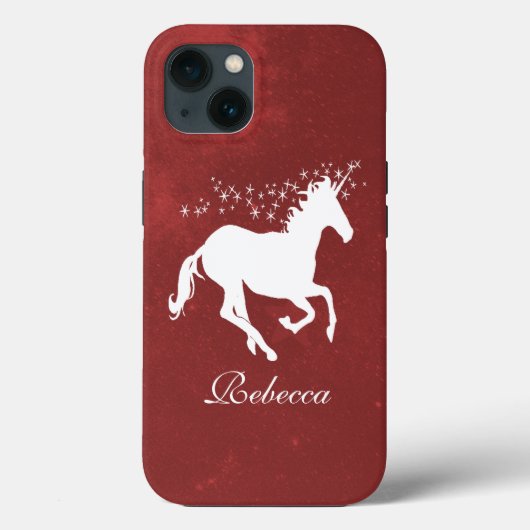 Red Unicorn Persoonlijke Hoesje-Mate iPhone Case (Achterkant)
