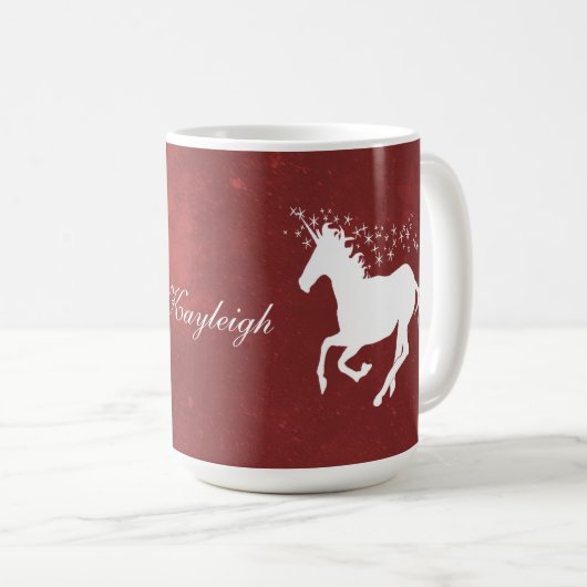 Red Unicorn persoonlijke koffie-Mok Koffiemok (Voorkant rechts)