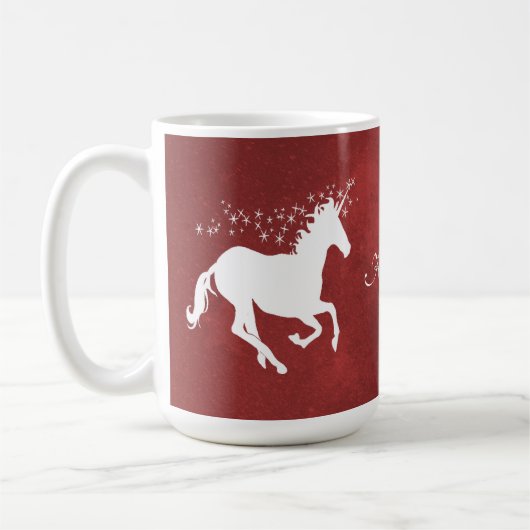 Red Unicorn persoonlijke koffie-Mok Koffiemok (Links)