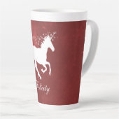 Red Unicorn persoonlijke latte Mok (Rechterhoek)
