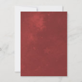 Red Unicorn Wedding Rehearsal Dinner Invite Kaart (Achterkant)