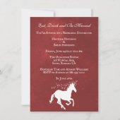 Red Unicorn Wedding Rehearsal Dinner Invite Kaart (Voorkant)