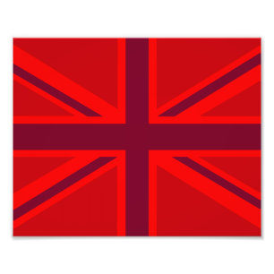 Red Union Jack Foto Afdruk