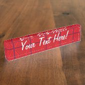 Red Union Jack Naambordje (Zijkant)