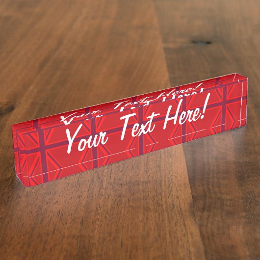 Red Union Jack Naambordje (Zijkant)