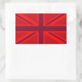 Red Union Jack Rechthoekige Sticker (Tas)