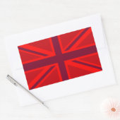 Red Union Jack Rechthoekige Sticker (Envelop)