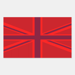 Red Union Jack Rechthoekige Sticker
