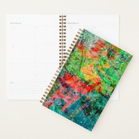 Red unique abstract planner,Delight bright lovely Planner (Display)