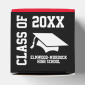 Red Unique Graduation Party Bedankdoosjes (Bovenkant)