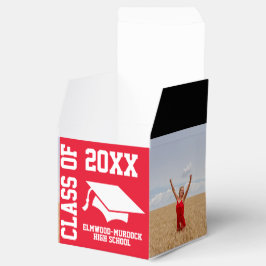 Red Unique Graduation Party Bedankdoosjes