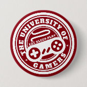 Red University of Gamers Seal Gaming Button (Voorkant)