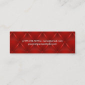 Red Upholstered fabric Mini Visitekaartje (Achterkant)