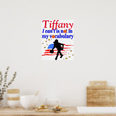 RED USA FLAG INSPIREREND BASKETBAL POSTER (Keuken)