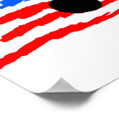 RED USA FLAG INSPIREREND BASKETBAL POSTER (Hoek)