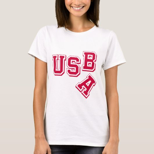 Red USA-USB - A Fallen Empire - Satirische stijl T-shirt (Voorkant)