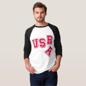 Red USA-USB - A Fallen Empire - Satirische stijl T-shirt (Voorkant volledig)