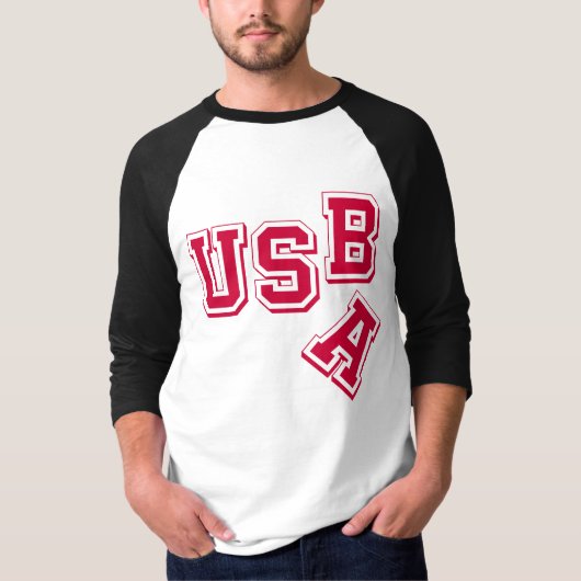 Red USA-USB - A Fallen Empire - Satirische stijl T-shirt (Voorkant)