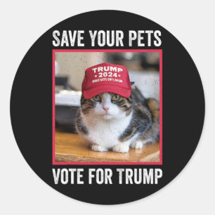 Red uw huisdieren Stem op Trump Amerikaanse verkie Ronde Sticker