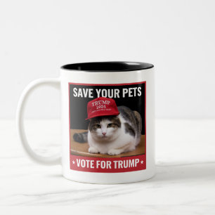 Red uw huisdieren Stem op Trump VS Verkiezing Quot Tweekleurige Koffiemok