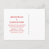 Red v2 Fancy Opslaan als decoratie op het Briefkaa Aankondigingskaart (Achterkant)