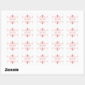 Red v2 Fancy sierweddenschappen Vierkante Sticker (Vel)